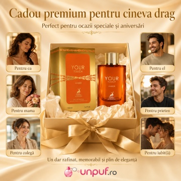Parfum Arăbesc Your Touch Amber Maison Alhambra EDP 100 ml Bărbat, Inspirat Stronger With You Amber Giorgio Armani, Aromă Oriental Fougère cu Lavandă, Ambră, Cardamom, Rășină Benzoică, Scorțișoară, Vanilie și Nuci Caramelizate - Img 7