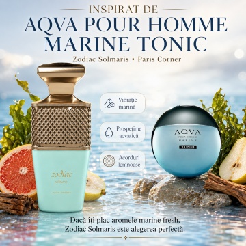 Parfum Arăbesc Zodiac Solmaris Paris Corner 100 ml, Apă de Parfum Unisex, Damă și Bărbat, Aromă Fresh Solară, Inspirat Aqua Pour Homme Marine Tonic - Img 8