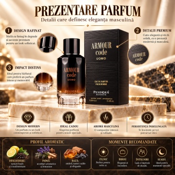 Parfum Armour Code Uomo Pendora Scents 100 ml, Apa De Parfum, Barbati - Img 3
