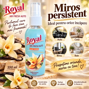 Parfum Auto Concentrat Sweet Vanilla, Parfum Ambiental pentru Interior Auto si Casa, Aromă Dulce de Vanilie, 100 ml - Img 3