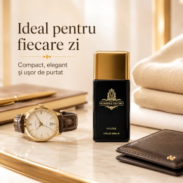 Parfum Bărbat V.V. Love Hombre de Oro Eau de Parfum 30 ml, Inspirat din 1 Million Parfum Rabanne, Aromă Solară, Ambrată și Pieloasă - Img 6