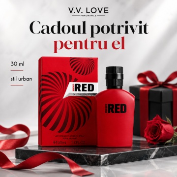 Parfum Bărbat V.V. Love Mount Taineer Red Eau de Toilette 30 ml, Inspirat din Hugo Red Hugo Boss, Aromă Fructată, Verde și Aromatică - Img 7