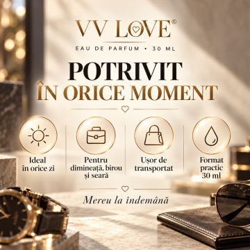Parfum Barbati V.V.Love Ahmed, Eau de Toilette EDT, 30 ml, Aroma Masculina, Orientala, Eleganta, Spray, Format Compact, pentru Zi si Seara - Img 6