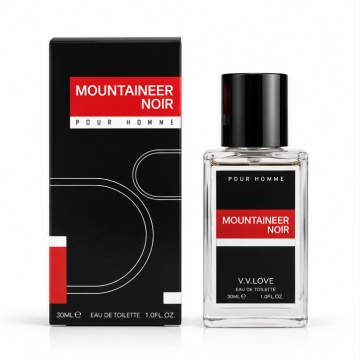 Parfum Barbati V.V.Love Mountaineer Noir Pour Homme, Eau de Toilette EDT, 30 ml, Lemnos, Fresh, Persistent, Elegant, Spray, Format Compact, pentru Zi si Seara