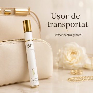Parfum Damă 60 For Women 35 ml V.V. Love, Inspirat de 360° Perry Ellis, Aromă Floral Proaspătă cu Pepene, Crin, Osmanthus, Mandarină, Trandafir, Mosc, Ambră și Vanilie - Img 3