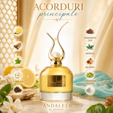 Parfum Damă Andaleeb Asdaaf, Eau de Parfum 100 ml, Floral Citric, Iasomie, Trandafir, Patchouli, Lemn de Santal și Vetiver - Img 9