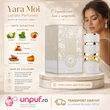 Parfum damă Lattafa Yara Moi Eau de Parfum 100 ml, aromă florală orientală cu iasomie, piersică, caramel - Img 10