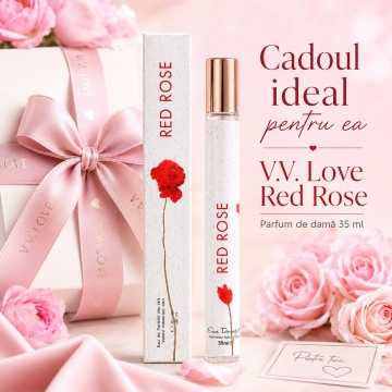 Parfum Damă Red Rose 35 ml V.V. Love, Apă de Parfum, Inspirat de Flower by Kenzo, Aromă Floral Pudrată cu Trandafir Bulgăresc, Violetă de Parma, Coacăze Negre, Vanilie, Mosc Alb și Tămâie - Img 6