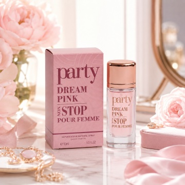 Parfum Damă V.V. Love Party Dream Pink Non Stop Eau de Parfum 30 ml, Inspirat din Carolina Herrera 212 VIP Rosé, Aromă Florală, Fructată și Elegantă - Img 2