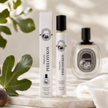 Parfum Diptychs Philosykos 35 ml, Apă de Parfum Unisex, Aromă Verde Lemnoasă cu Smochin, Format Compact, Note de Frunze de Smochin, Smochină, Note Verzi, Cocos și Cedru