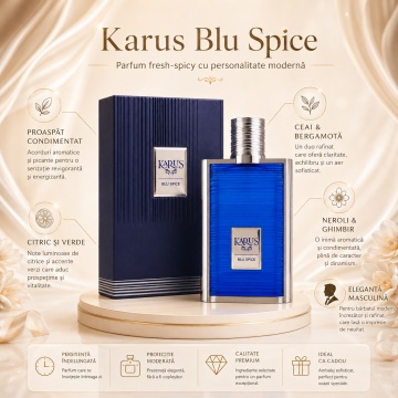 Parfum Karus Blu Spice Eau de Parfum 100ml, tip arăbesc, Bărbat - Img 3
