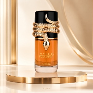 Parfum Lattafa Musamam 100 ml, Apă de Parfum Unisex, Aromă Florală Lemnoasă și Rășinoasă, Note de Lemn Akigala, Rășini, Tămâie Somalia, Mandarină, Lavandă, Șofran, Cedru și Piele - Img 2