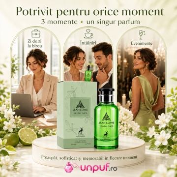 Parfum Maison Alhambra Jean Lowe Verde Aura 100 ml ,arăbesc , Bărbat, Damă, Unisex - Img 6