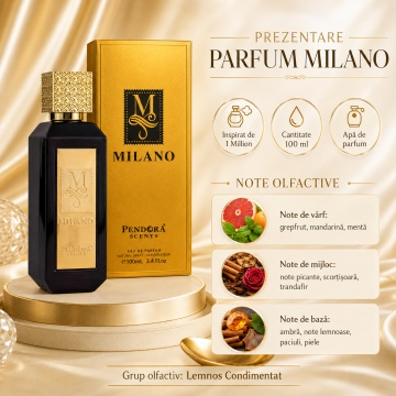 Parfum Milano For Men Pendora Scents 100 ml, Apa De Parfum, Barbati - Img 3