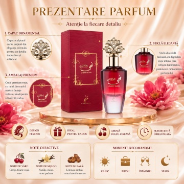 Parfum Nuha Cherry Blush Eau de Parfum 85ml, tip arăbesc, Damă - Img 3