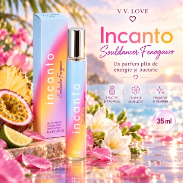 Parfum pentru femei Si V.V. Love, Apa de Parfum, 35 ml, aroma fructata lemnoasa, coacaze negre, frezie, mandarina, bergamota, trandafir de mai, neroli, vanilie, paciuli si ambroxan - Img 6