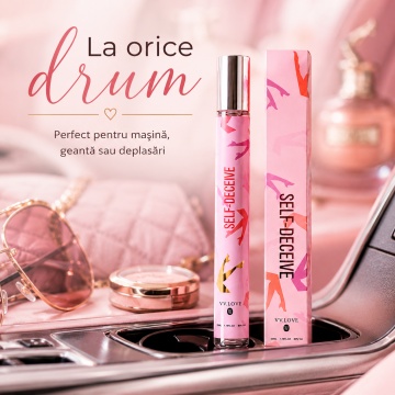 Parfum Self Deceive 35 ml, Apă de Parfum Damă, Aromă Floral Fructată Dulce și Fresh, Format Compact, Note de Portocală Roșie, Mandarină, Miere, Gardenie, Iasomie, Floare de Portocal, Caramel și Patchouli - Img 6