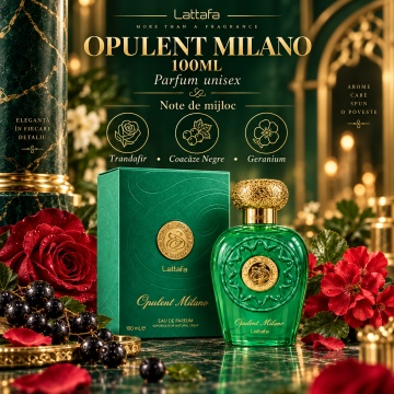 Parfum Unisex Lattafa Opulent Milano 100 ml, Eau de Parfum Aromatic, Floral și Lemnos - Img 2