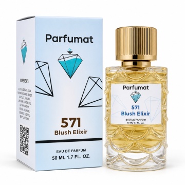 Set Apa de parfum Parfumat 571 Blush Elixir, Dama, 50 ml si Gentuta cosmetice - Img 3