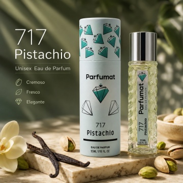 Set Apa de parfum Parfumat 717 Pistachio, Unisex, 35 ml si Gentuta cosmetice - Img 6