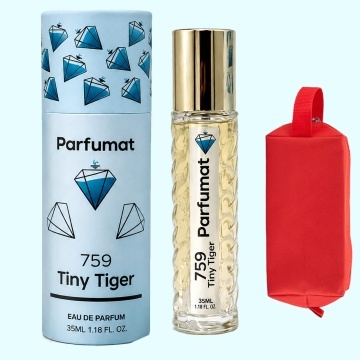 Set Apa de parfum Parfumat 759 Tiny Tiger, Unisex, 35 ml si Gentuta cosmetice