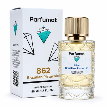 Set Apa de parfum Parfumat 862 Brazilian Pistachio, Unisex, 50 ml si Gentuta cosmetice - Img 3