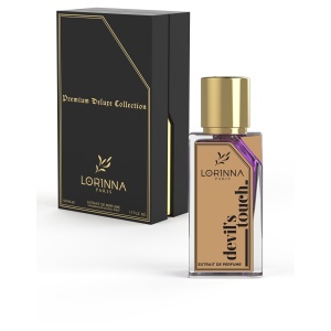 Set Extract de Parfum Lorinna Paris Parfum, De Luxe Collection, Devil`s Touch, 50 ml, Unisex Damă Bărbat si Gentuță Parfumuri - Img 3