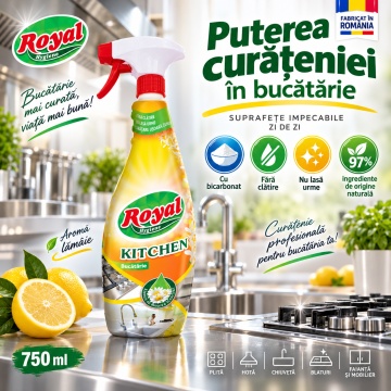 Solutie curatat Bucataria Royal Hygiene cu Bicarbonat – 750 ml - Img 6