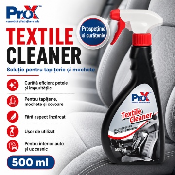 Soluție curățat tapițerie auto PRO X Textile Cleaner, detergent pentru textile, mochete și covoare, îndepărtare pete și impurități, utilizare ca atare, 500 ml, 4x Stickere - Img 6