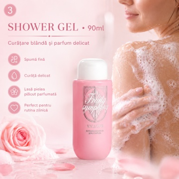 Travel Kit V.V. Love Family Symphony, Set Damă cu Body Mist 40 ml, Shower Gel 90 ml și Body Cream 50 ml - Img 3