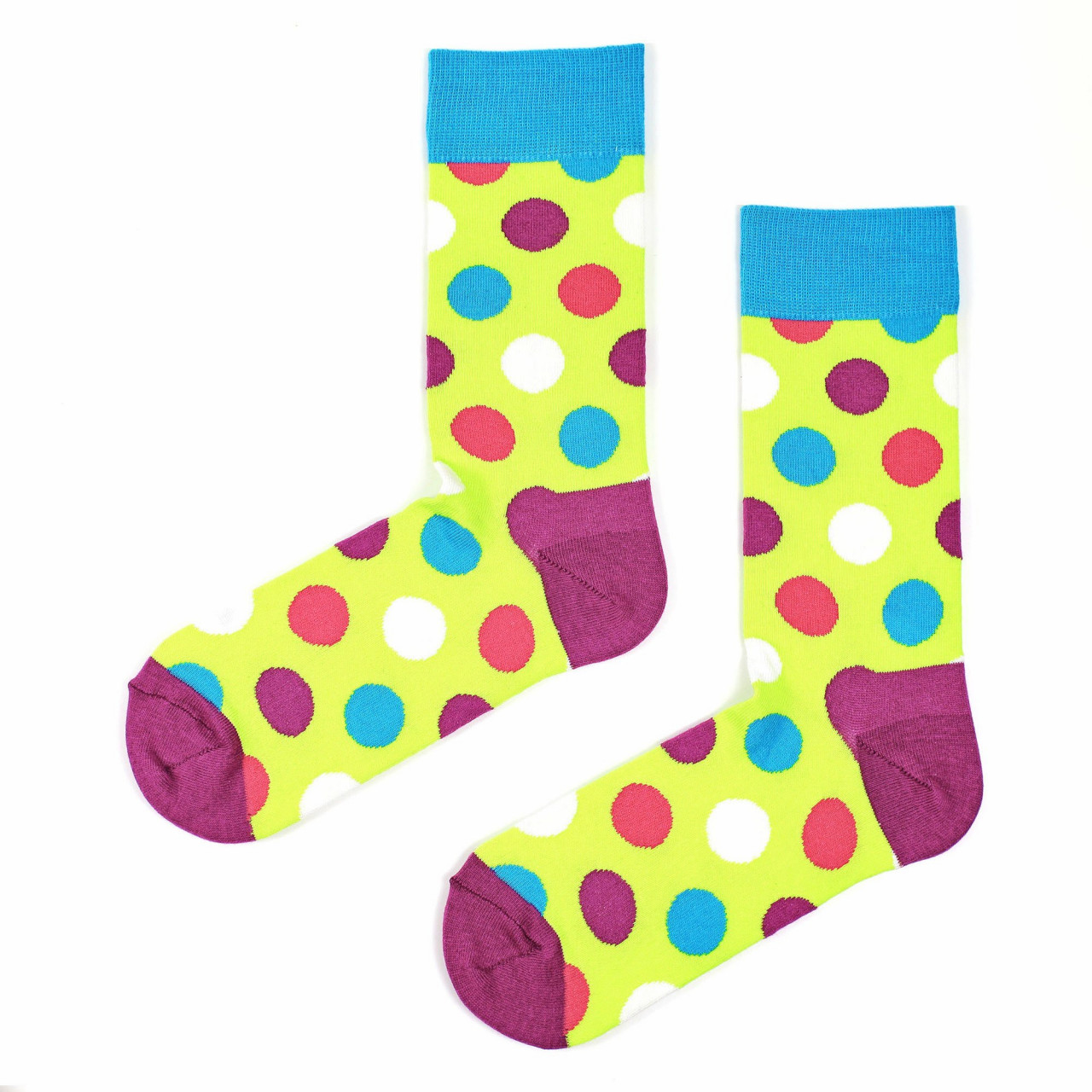 Șosete vesele cu model Huge Dots - Neon