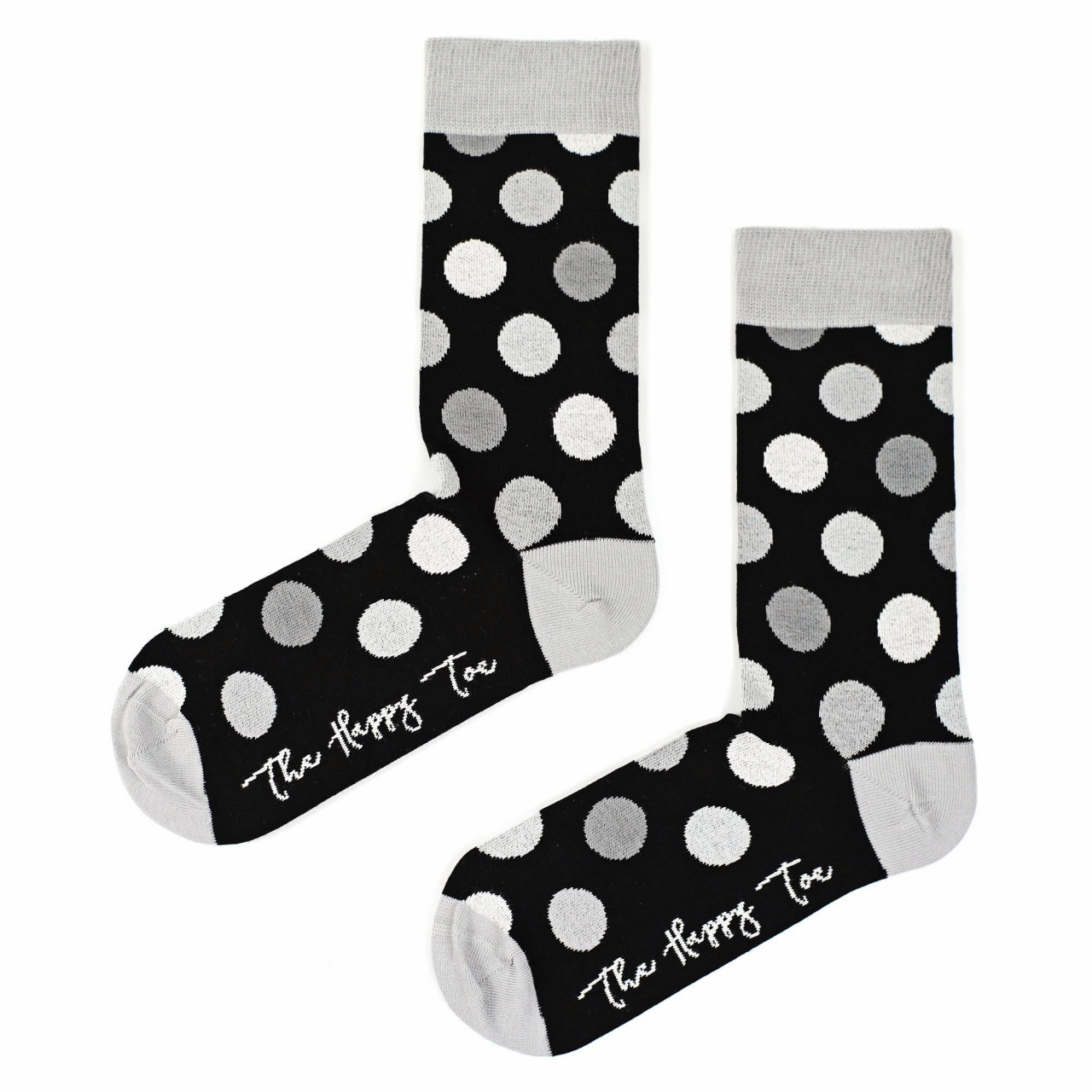 Șosete vesele cu model Huge Dots - Black & White