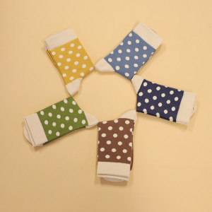 Set 5 perechi Șosete multicolor cu buline medii