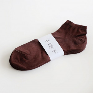 Set 5 perechi Sosete scurte maro extra fine din bambus