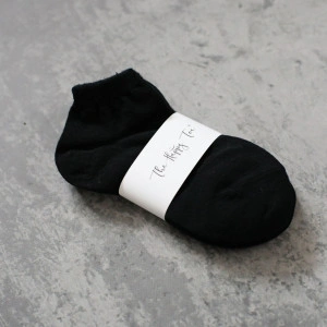 Set 5 perechi Șosete scurte subțiri negre din lână extra fină merino 92% - Img 2