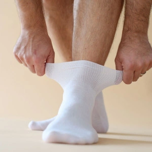 Set Șosete Relax extra fine din bambus 92%, 2 perechi, culoare Alb - Img 4