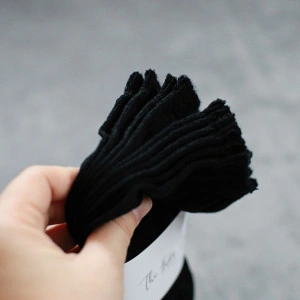 Set 5 perechi Șosete scurte subțiri negre din lână extra fină merino 92% - Img 3