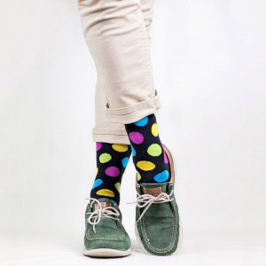 Șosete vesele cu model Huge Dots - Black