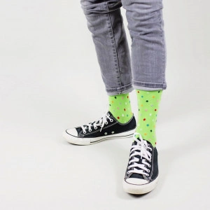 Șosete vesele cu model Small Dots - Bright Green - Img 4