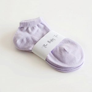 Set 5 perechi Sosete scurte lila extra fine din bambus