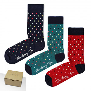 Set 3 perechi Șosete vesele cu model Small Dots - Multicolor