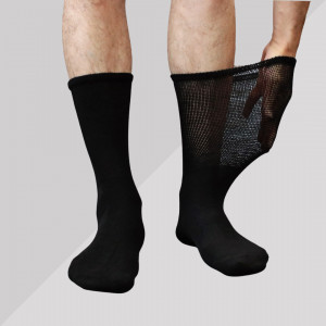 Set 5 perechi Șosete negre cu carâmb și manșetă foarte extensibile