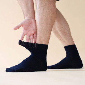 Set Șosete Relax extra fine din bambus 92%, 2 perechi, culoare Bleumarin