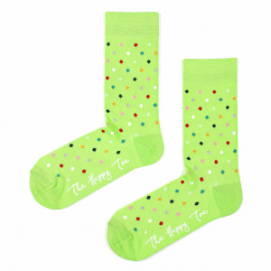 Șosete vesele cu model Small Dots - Bright Green