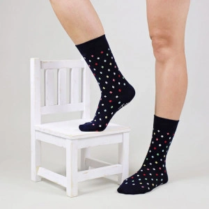 Șosete vesele cu model Small Dots - Navy - Img 2
