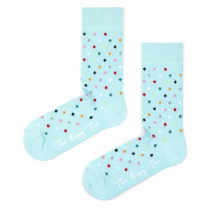 Șosete vesele cu model Small Dots - Sky Blue