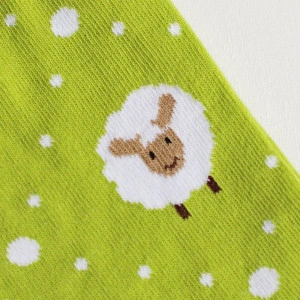 Șosete vesele cu model Fluffy Sheep - Green - Img 2
