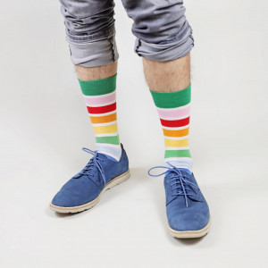 Șosete vesele cu model Rainbow Ribbons