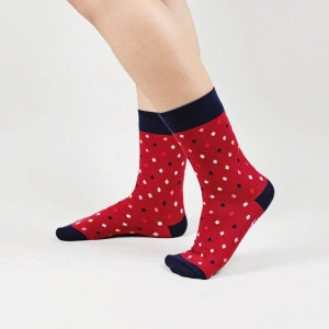 Șosete vesele cu model Small Dots - Grena - Img 2