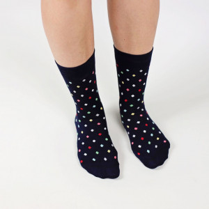 Șosete vesele cu model Small Dots - Navy